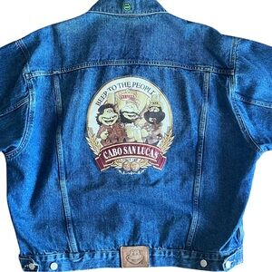 Vintage Graphic Jean Jacket Cropped